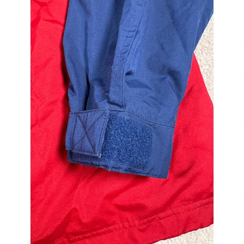 Adidas Vintage Windbreaker Jacket Mens Large Red Navy Blue Colorblock Full Zip